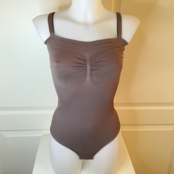 Women’s Strapless Tummy Control Thong Body Shaper Bodysuit Shapewear - Picture 4 of 8